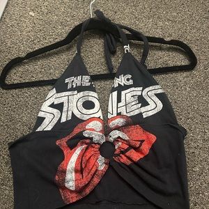 Really cute halter Rolling Stones tank